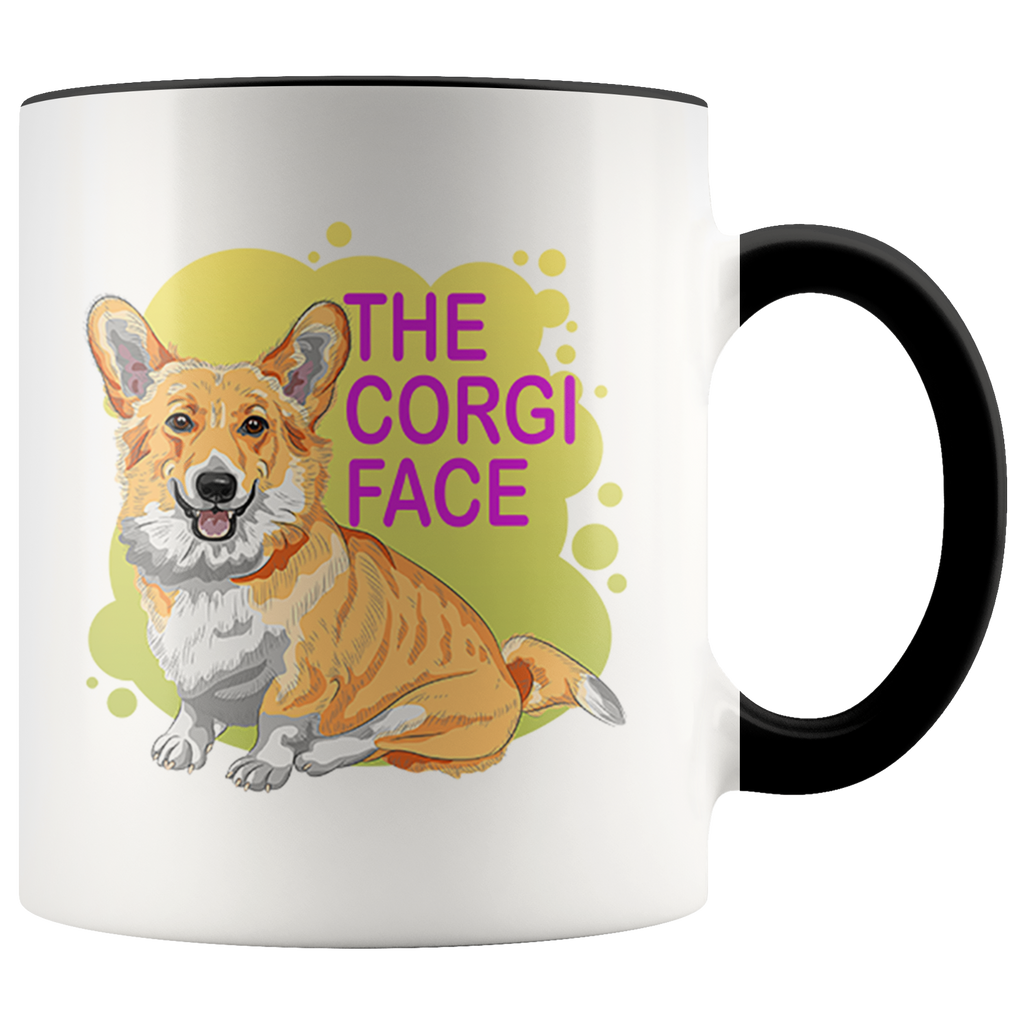 The Corgi Face Funny Gift for Corgi Owner Dog Lovers Premium Accent Mug
