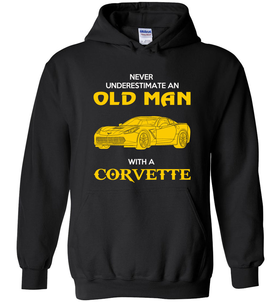 Never Underestimate An Old Man With A Corvette - Hoodie