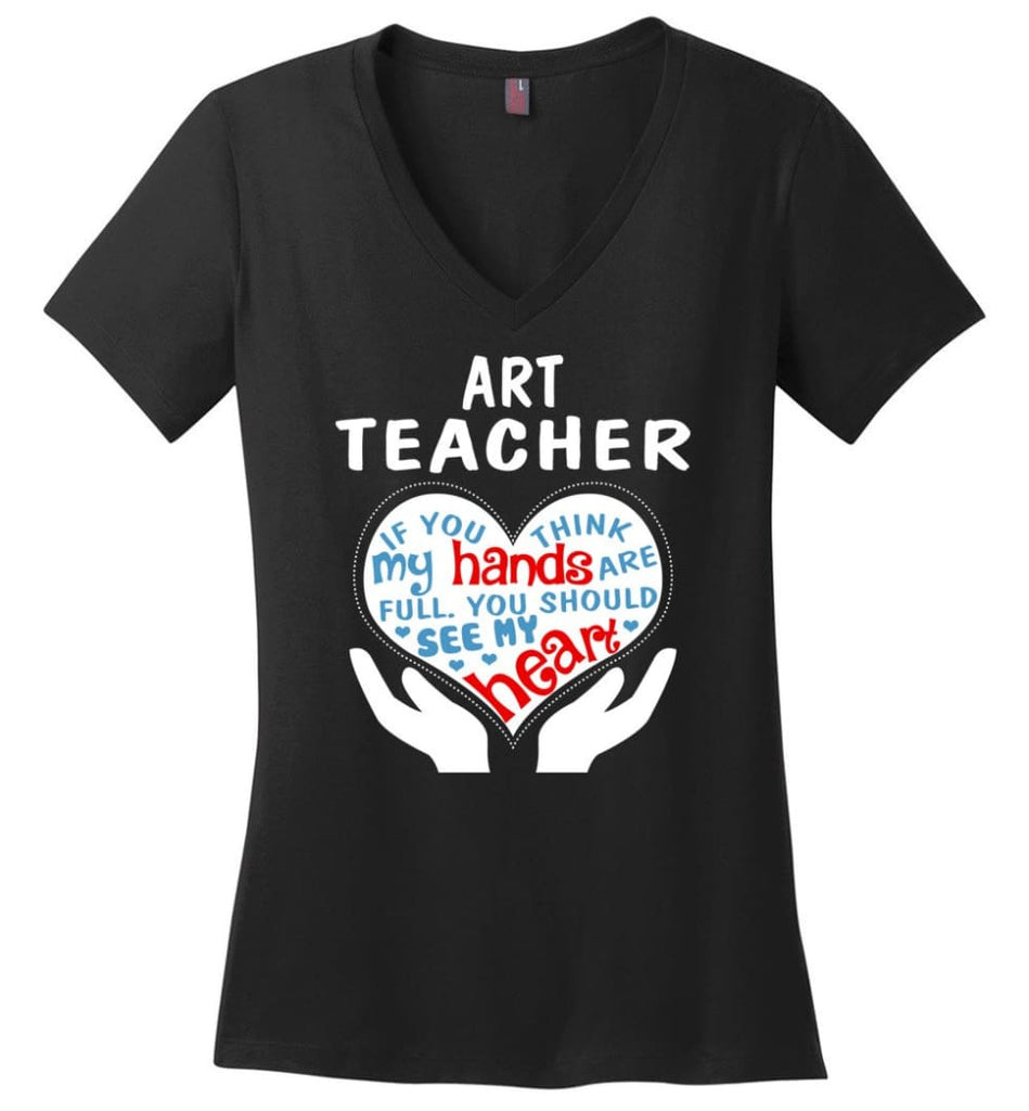 2016 Presidential Election Map Shirt Ladies V-Neck - Black / M
