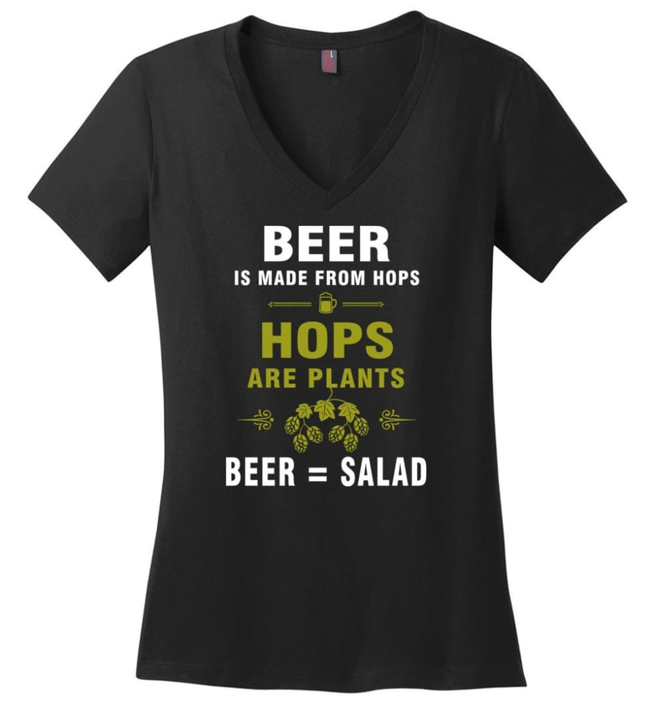3 Out Of 2 People Have Trouble With Fractions Ladies V-Neck - Black / M