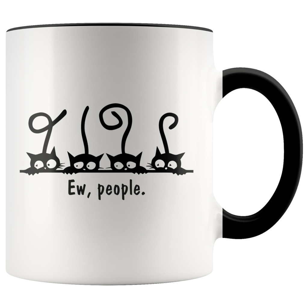 Ew People Meowy Funny Cat Lovers Gift Ideas Premium Accent Mug