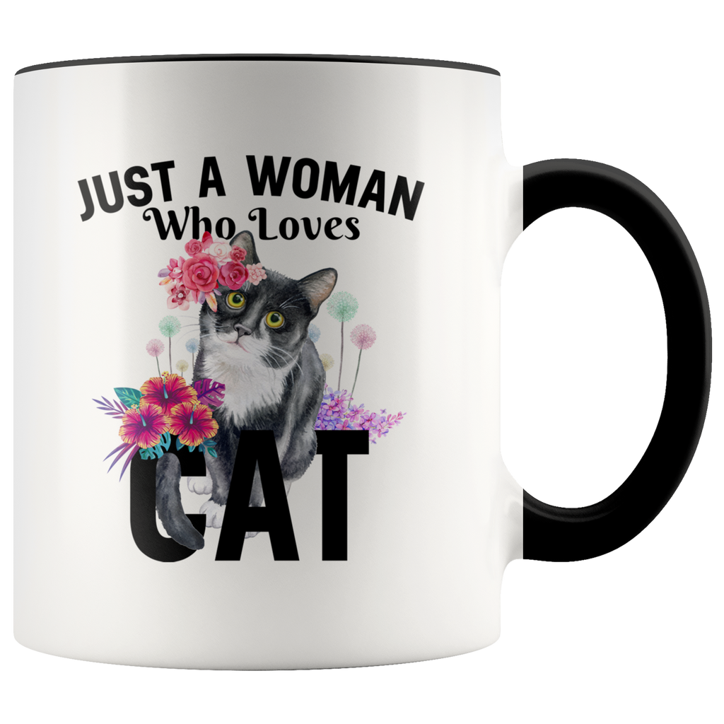 Cat Lover Just A Woman Who Loves Cat Premium Accent Mug