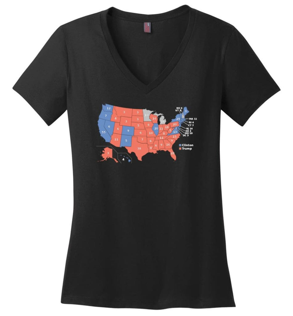 American Flag Water Polo Ladies V-Neck - Black / M