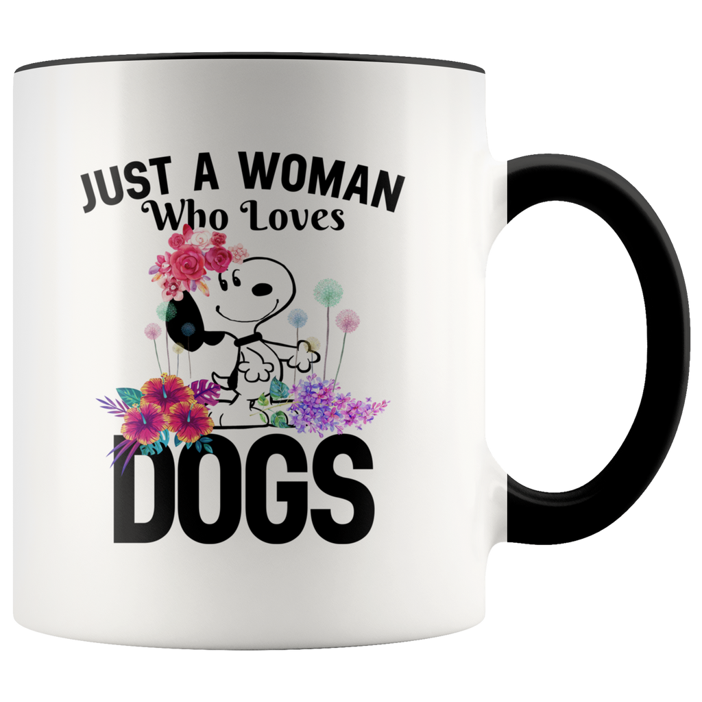Just A Woman Who Loves Dogs Premium Accent Mug