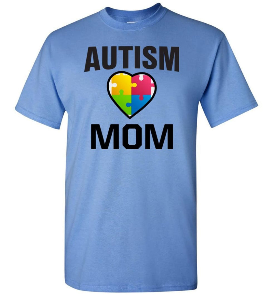 Autism Awareness Shirt Proud Autism Mom Mother Mommy - Short Sleeve T-Shirt - Carolina Blue / S