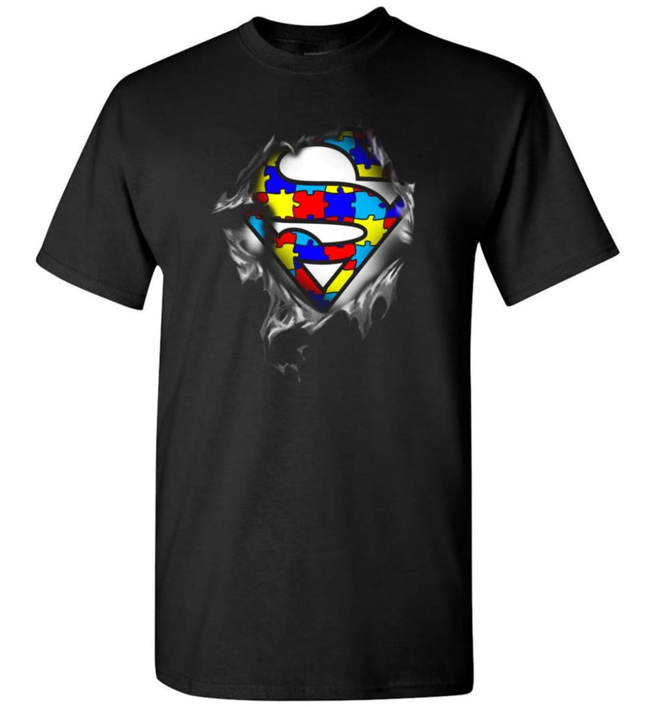 Autism Awareness Shirt Superhero Autism Autism Shirts For Kid T-Shirt - Black / S
