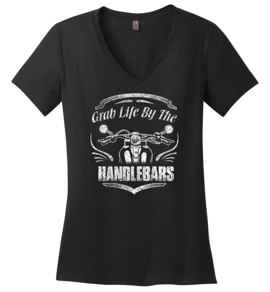 Best Biker Shirt Shut Up N’ride Ladies V-Neck - Black / M