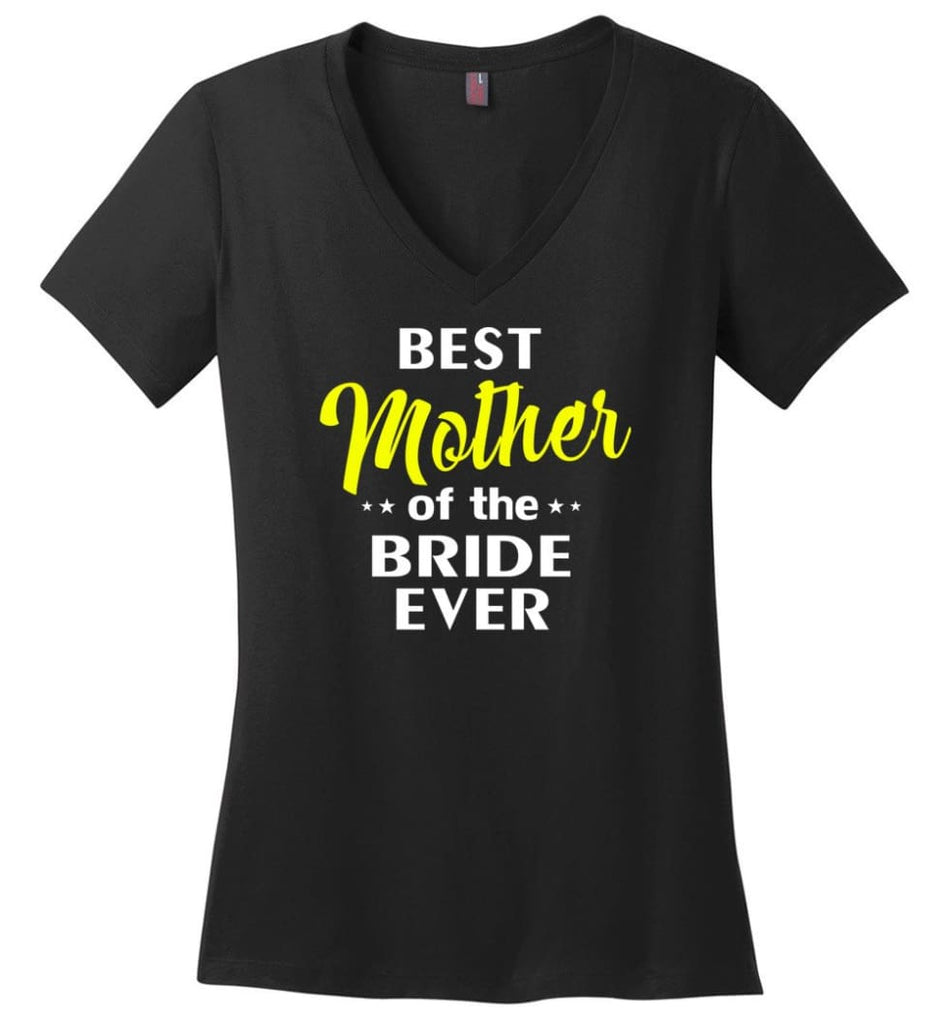 Best Dad Of The Bride Ever Ladies V-Neck - Black / M