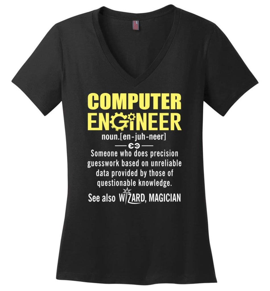 Biomedical Engineer Definition Ladies V-Neck - Black / M