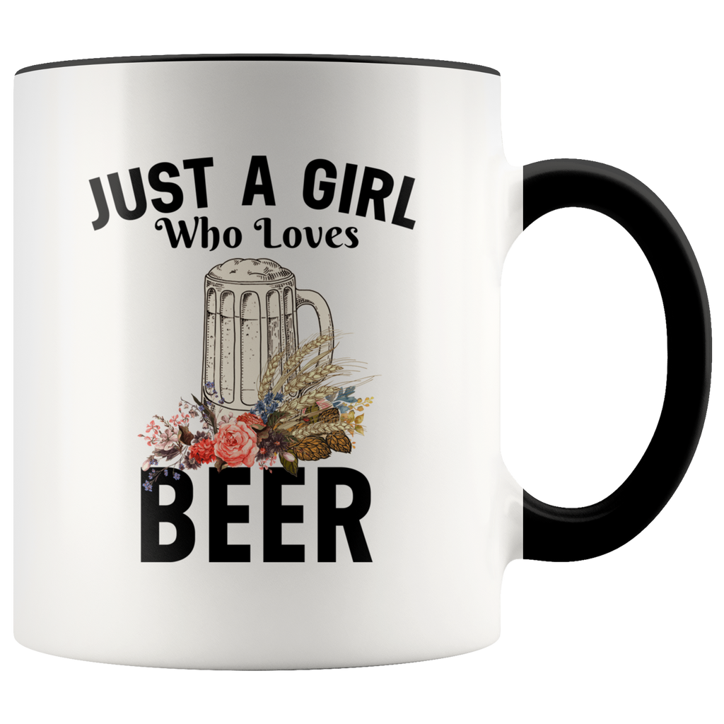Just A Girl Who Loves Beer Premium Accent Mug