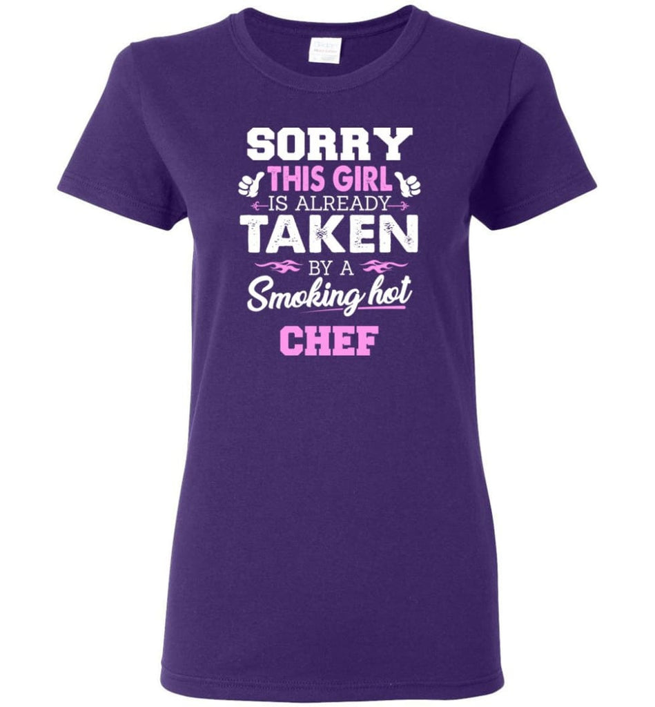Chef Shirt Cool Gift for Girlfriend Wife or Lover Women Tee - Purple / M - 5
