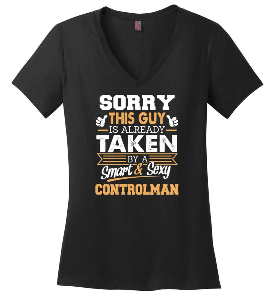 Coast Guard Shirt Cool Gift for Boyfriend Husband or Lover Ladies V-Neck - Black / M - 6