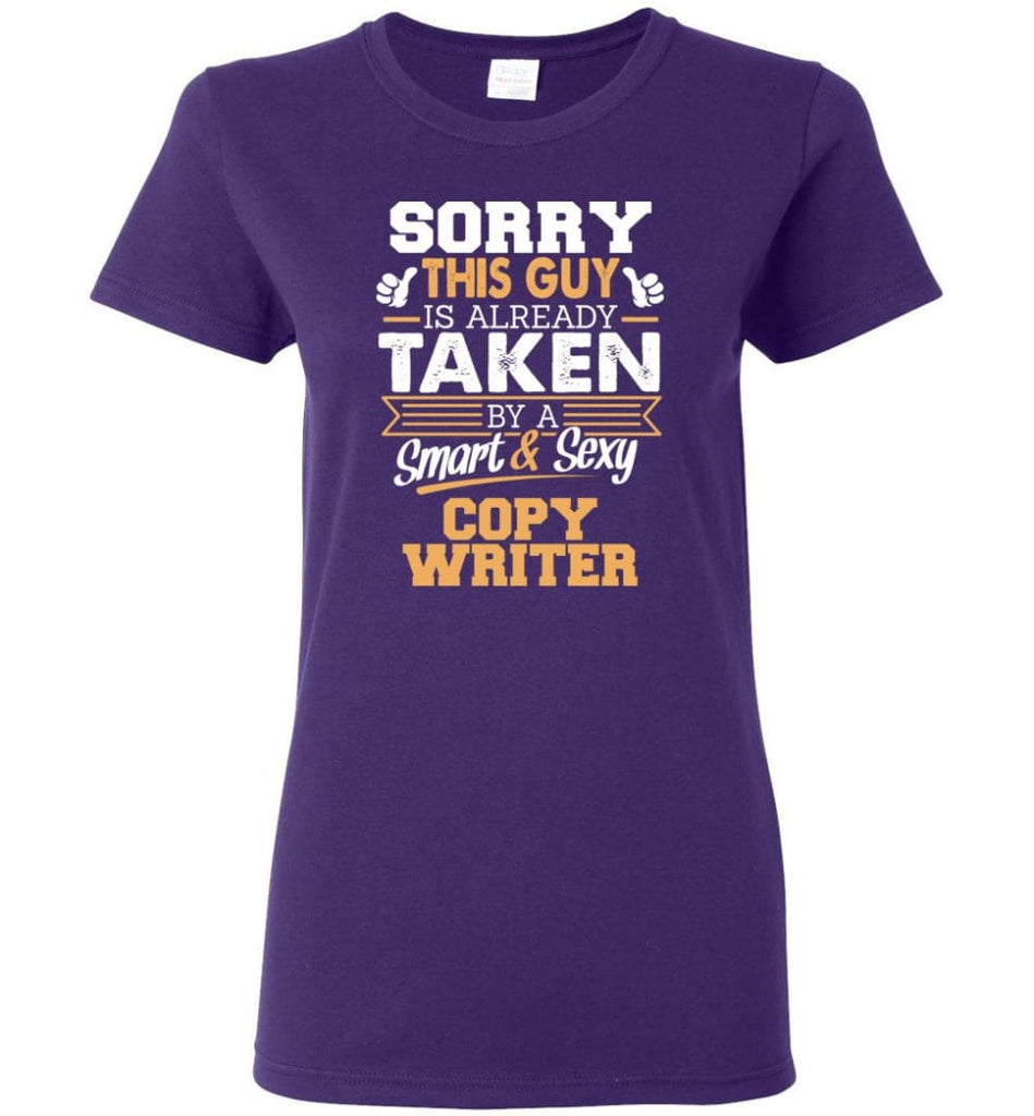 Copy Writer Shirt Cool Gift for Boyfriend Husband or Lover Women Tee - Purple / M - 5
