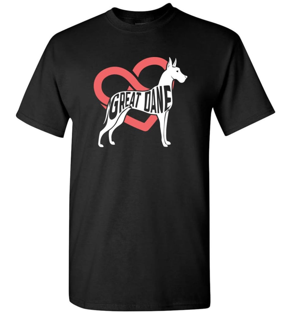 Dog Lovers Shirt Great Dane Infinite Love T-Shirt - Black / S