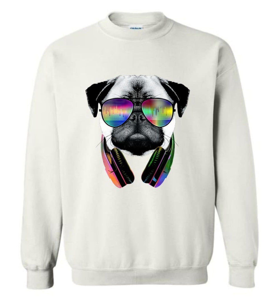 Dog Music Shirt With Dog On It Dog Face T Shirts Funny Dog Band Sweaters Sweatshirt - White / M