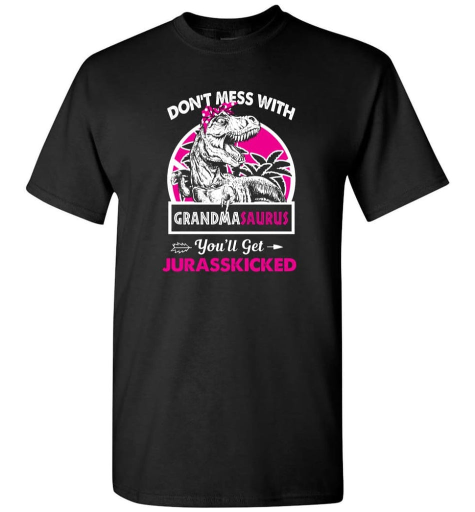 Don’t Mess With Grandma Saurus - T-Shirt - Black / S - T-Shirt