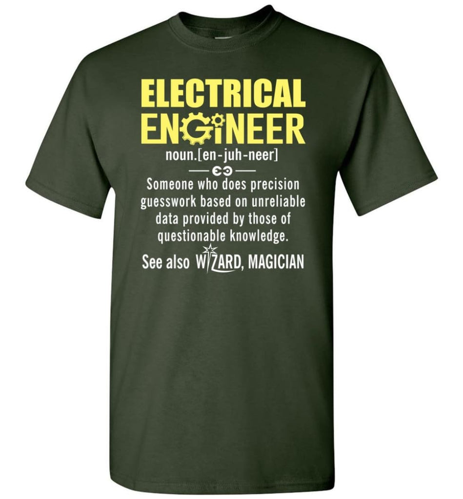 Electrical Engineer Definition - Short Sleeve T-Shirt - Forest Green / S