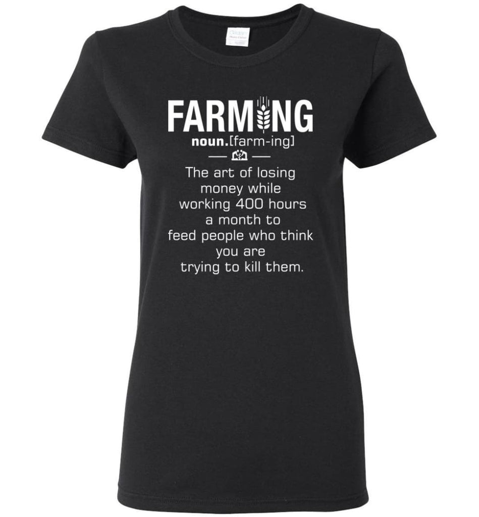 Farming Definition Women Tee - Black / M