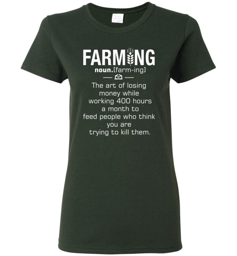 Farming Definition Women Tee - Forest Green / M