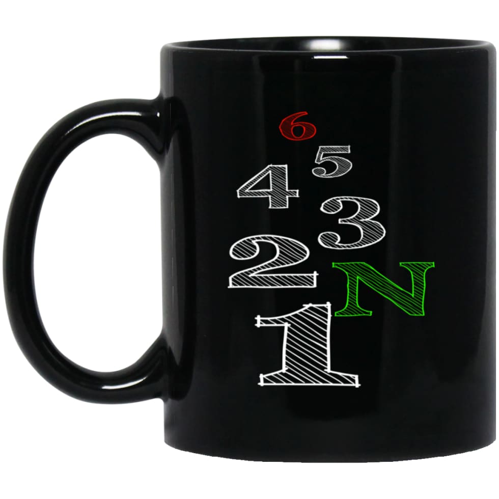 Funny Biker Shirt Motorcycle Gear 65432N1 11 oz Black Mug - Black / One Size - Drinkware
