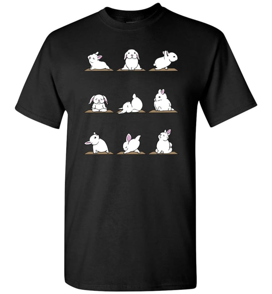 Funny Rabbit Yoga Shirt Gift For Yoga Lovers Or Yogist Or Rabbit Lovers T-Shirt - Black / S