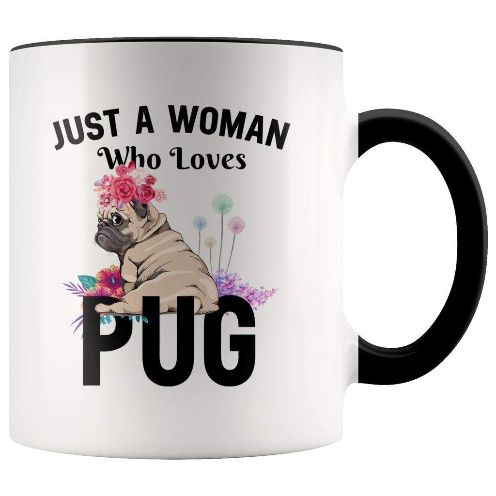 Dog Lover Just A Woman Who Loves Pug Premium Accent Mug
