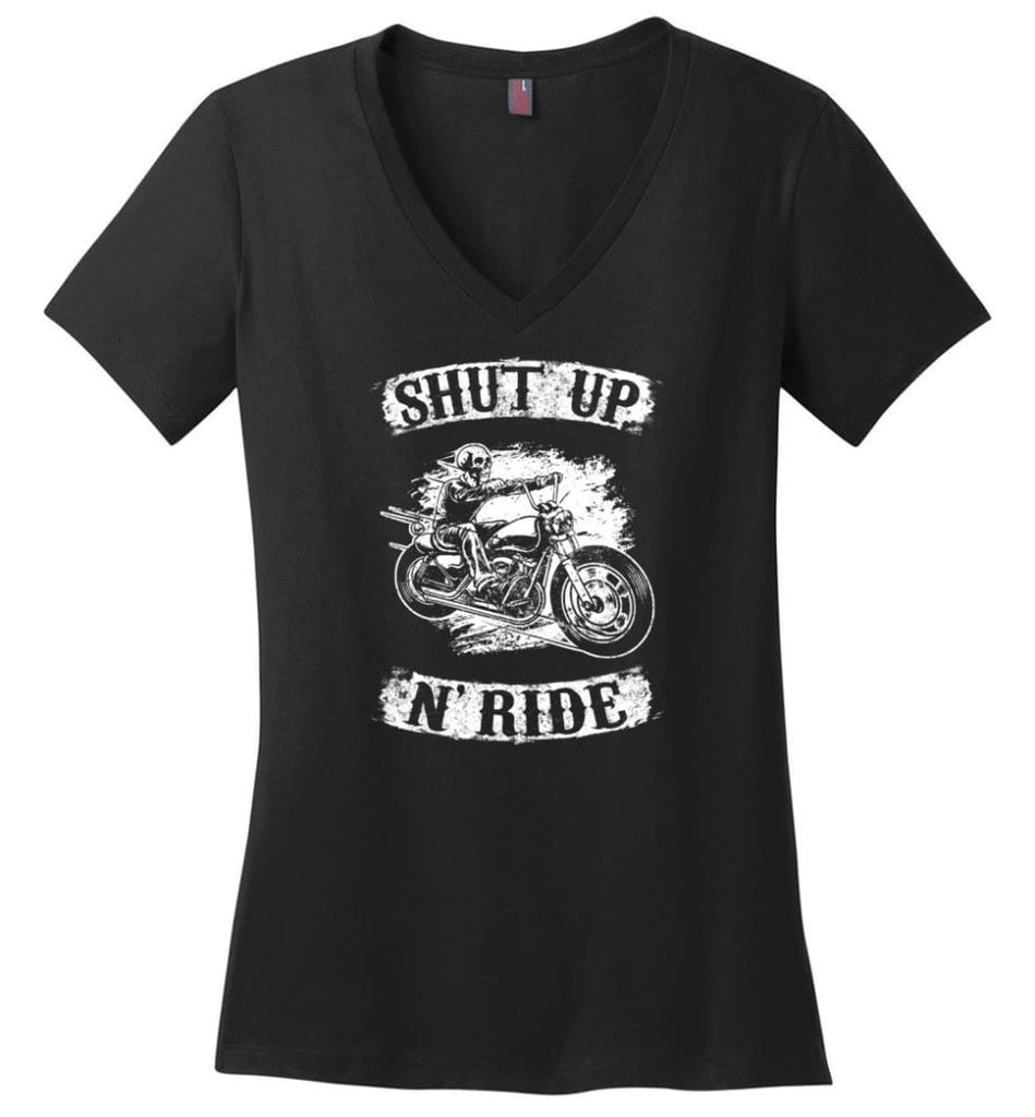 Hallowine T shirt Funny Scary Cool Halloween Costume Ladies V-Neck - Black / M