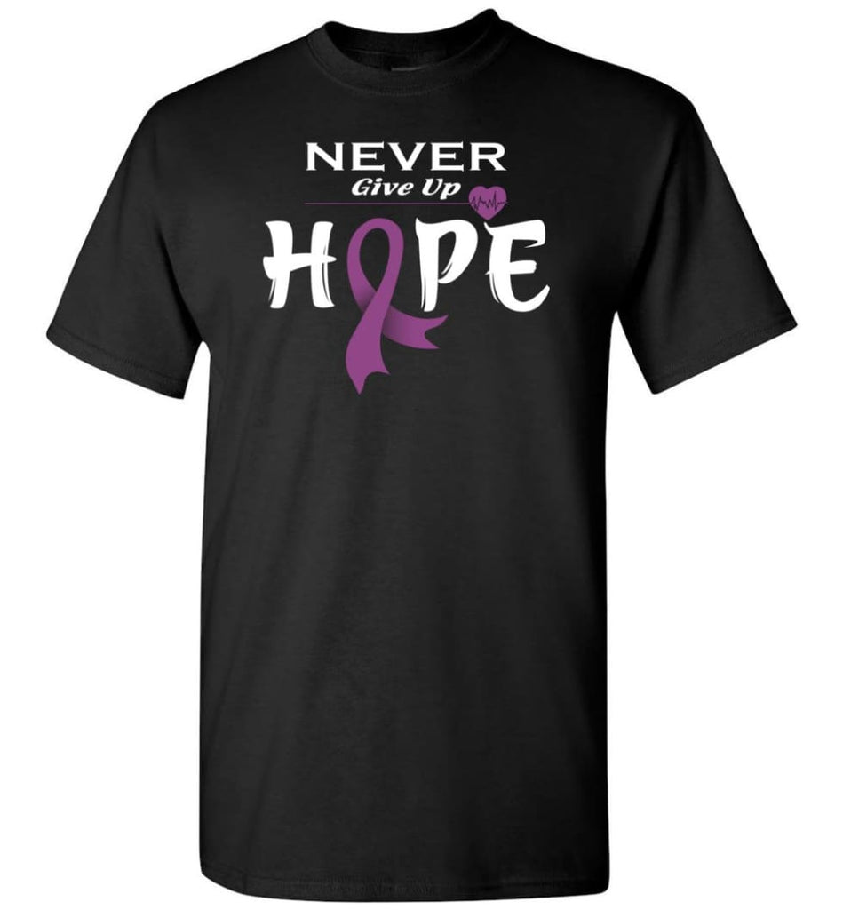 Honors Caregivers Cancer Awareness Never Give Up Hope T-Shirt - Black / S