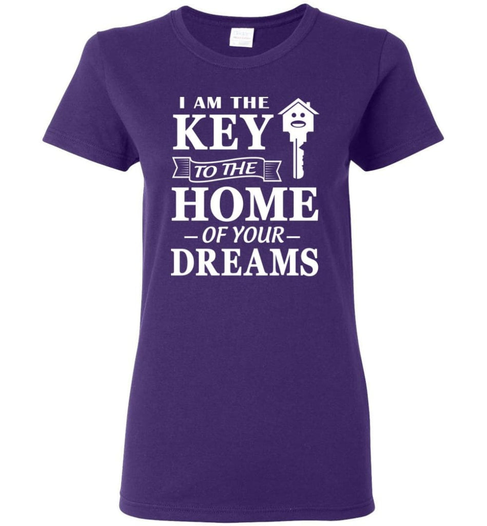 I Am The Key To The Home Of Your Dream Women Tee - Purple / M