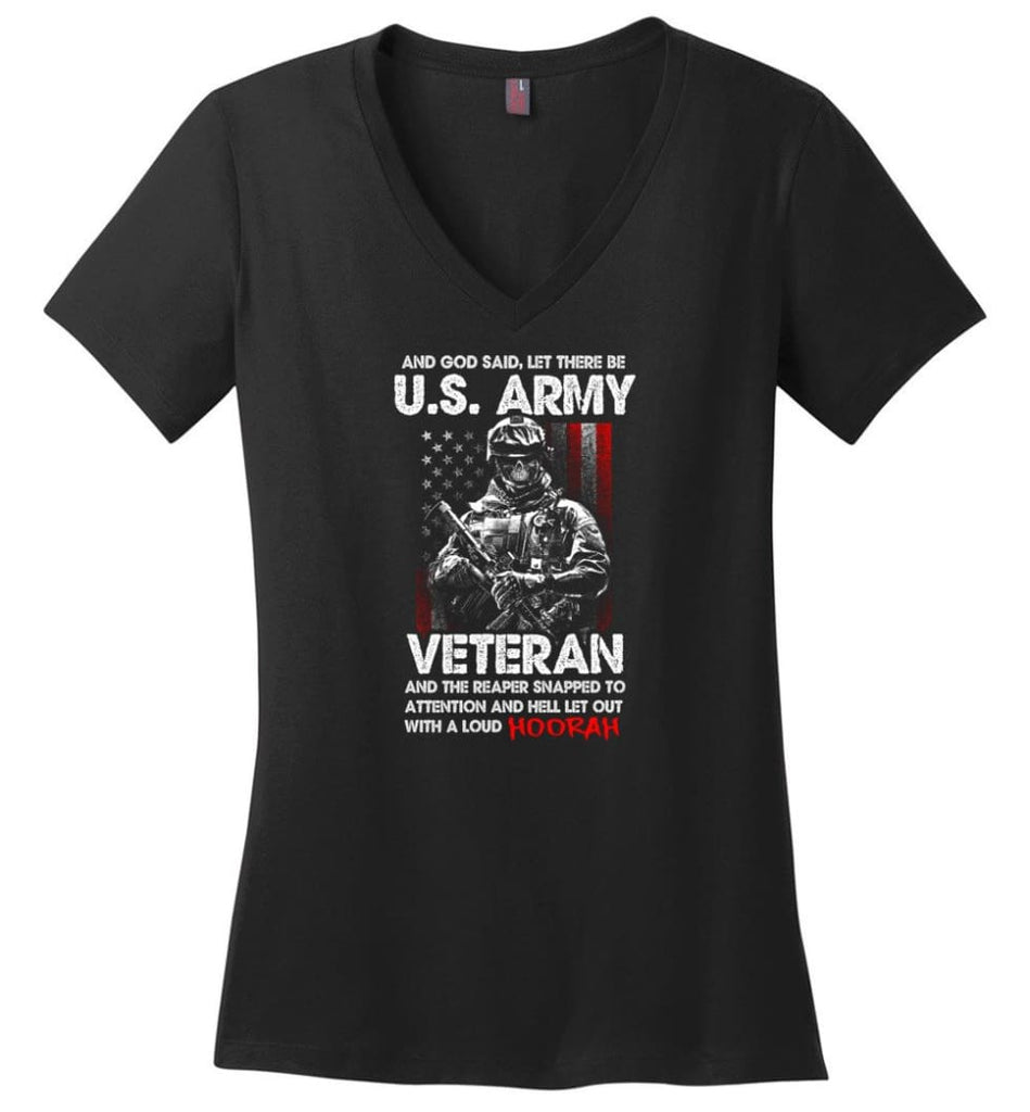 I Love My Caring Nurse Wife Shirt Ladies V-Neck - Black / M