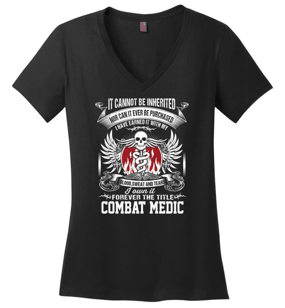 I Own It Forever The Title Chief Ladies V-Neck - Black / M
