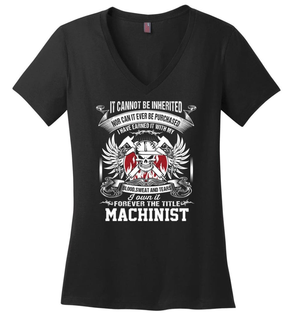 I Own It Forever The Title Fire Controlman Ladies V-Neck - Black / M