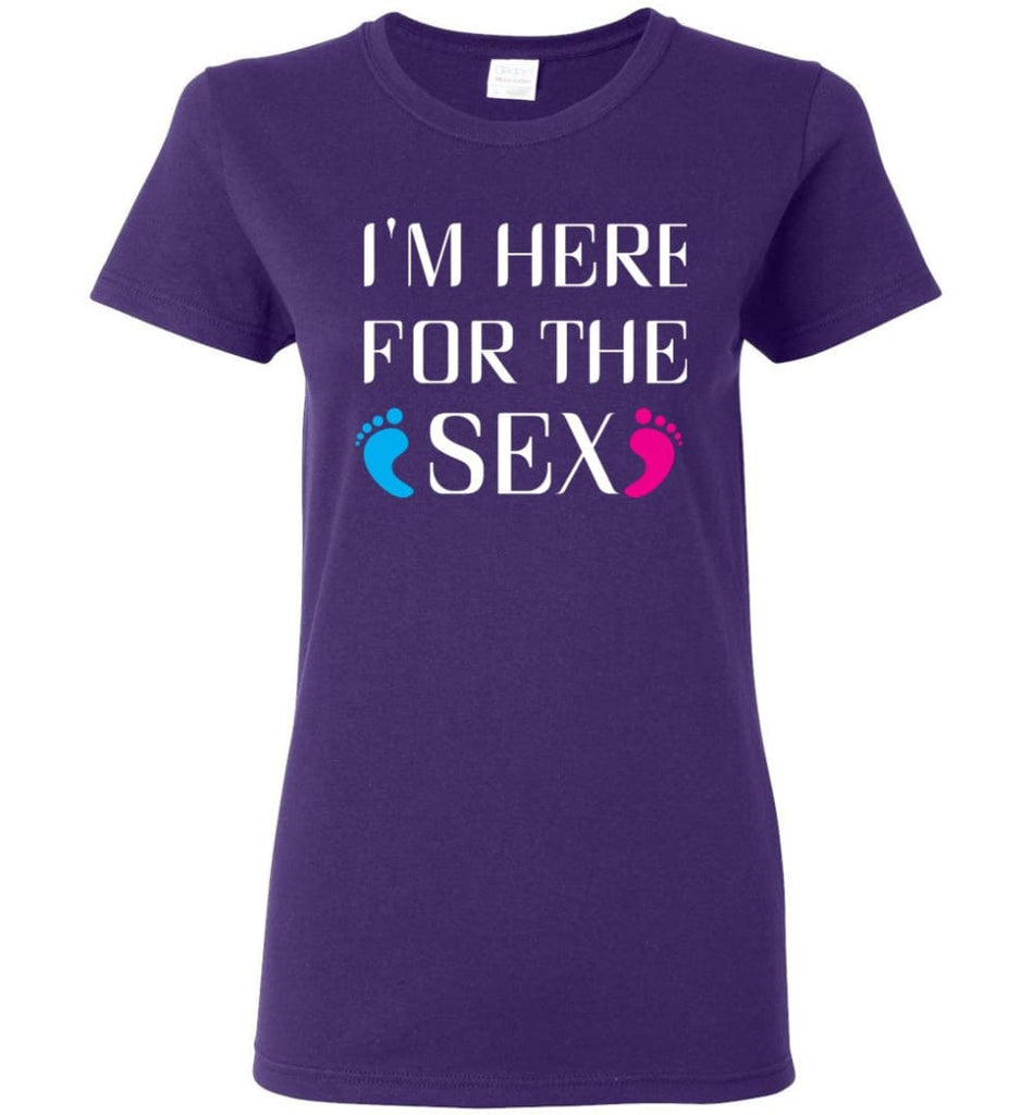 I’m Here For The Sex Women Tee - Purple / M