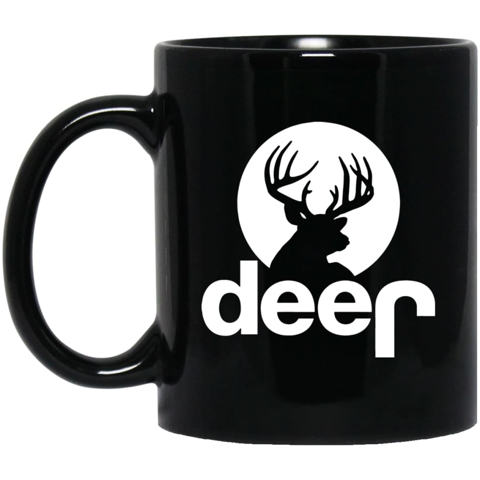 Jeep deer 11 oz Black Mug - Black / One Size - Drinkware