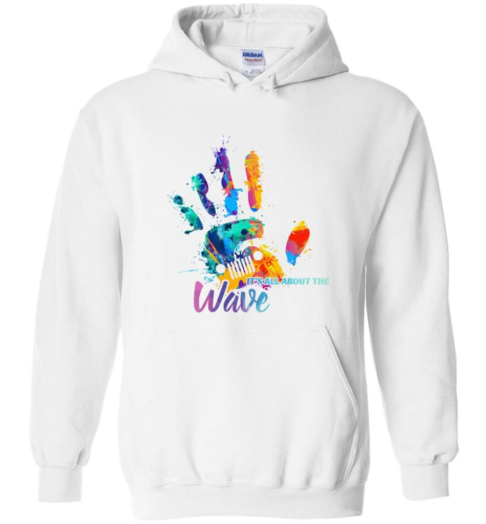 Jeep Hand Wave It’s All About Wave - Hoodie - White / M - Hoodie