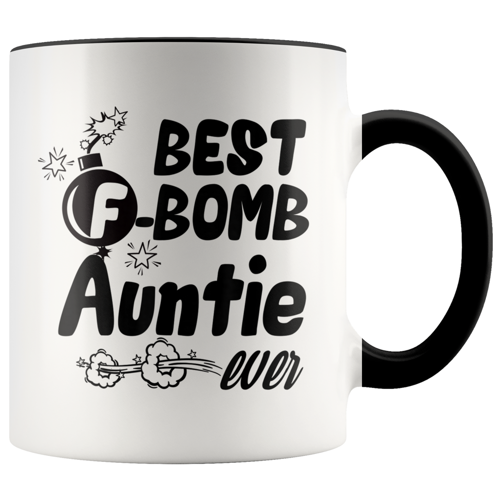 Best F-Bomb Auntie Ever Gift For Women Aunts Aunt Auntie Sister Premium Accent Mug