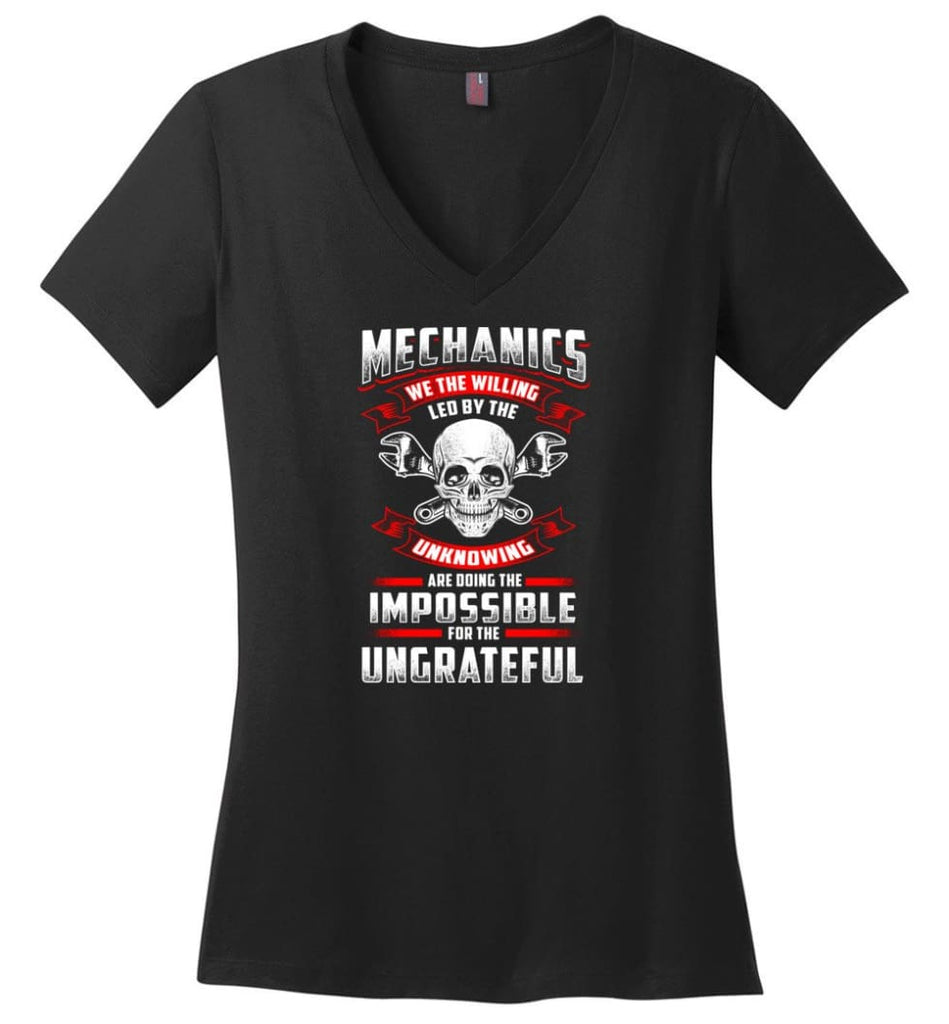 Keep Your The And Desk Job I Will Keep My Tools And Testicles Ladies V-Neck - Black / M