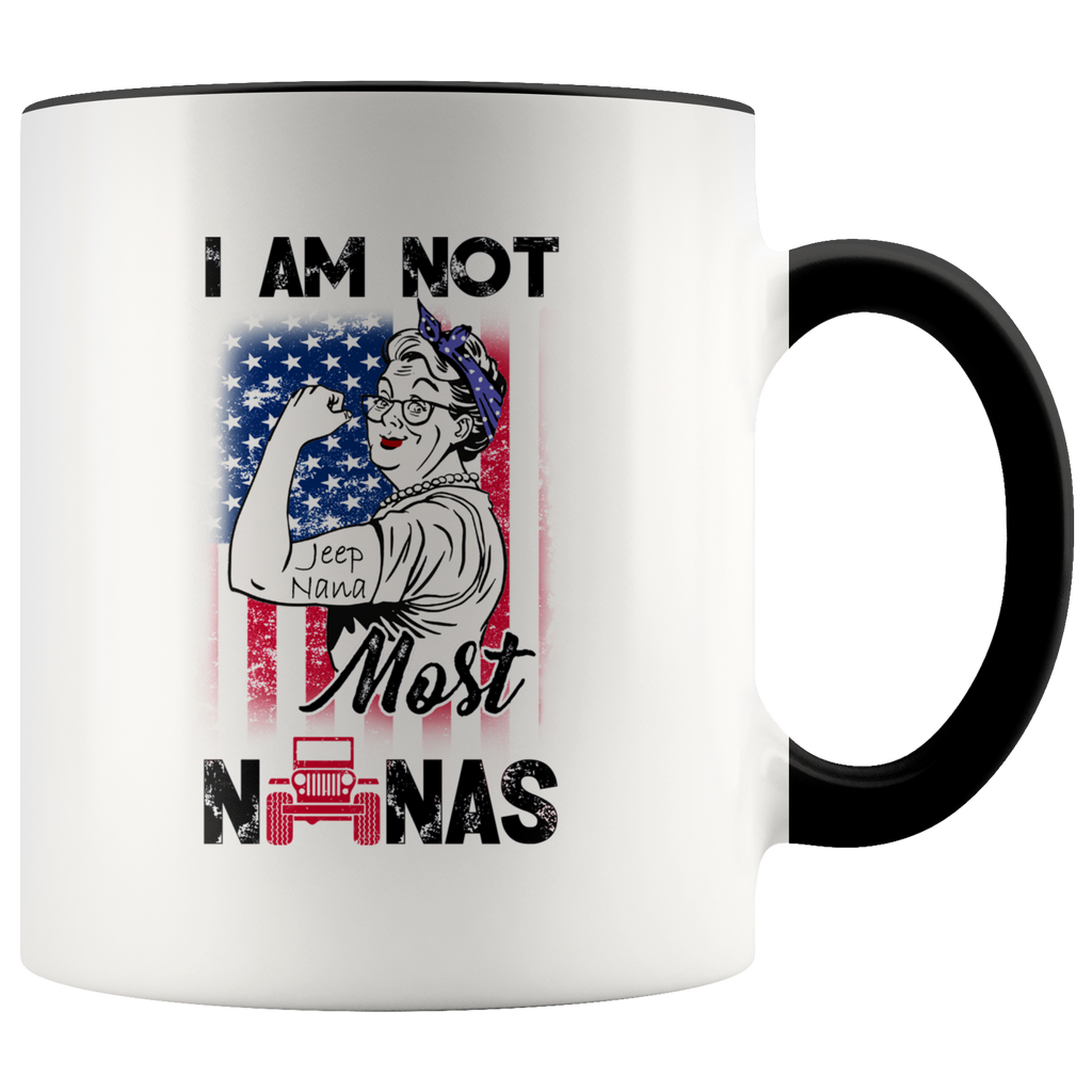Jeep Nana Power American Grandmother Funny Jeep Lady Gift For Grandma Premium Accent Mug