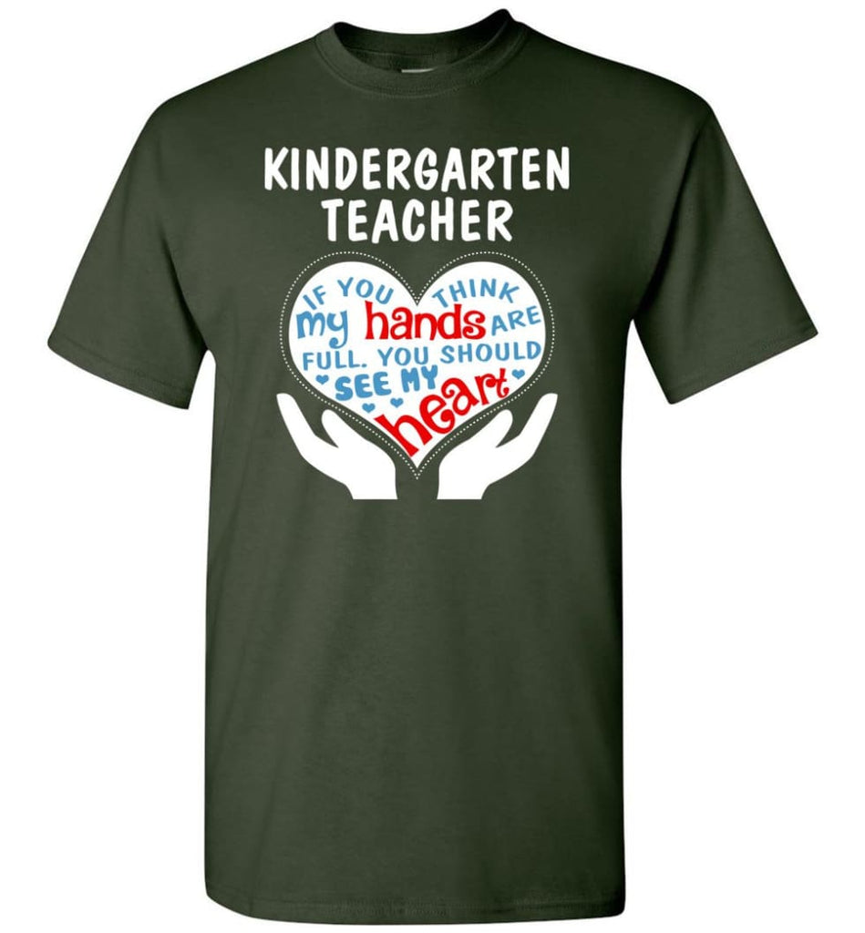 Kindergarten Teacher Shirt Kindergarten Teacher Gifts - Short Sleeve T-Shirt - Forest Green / S