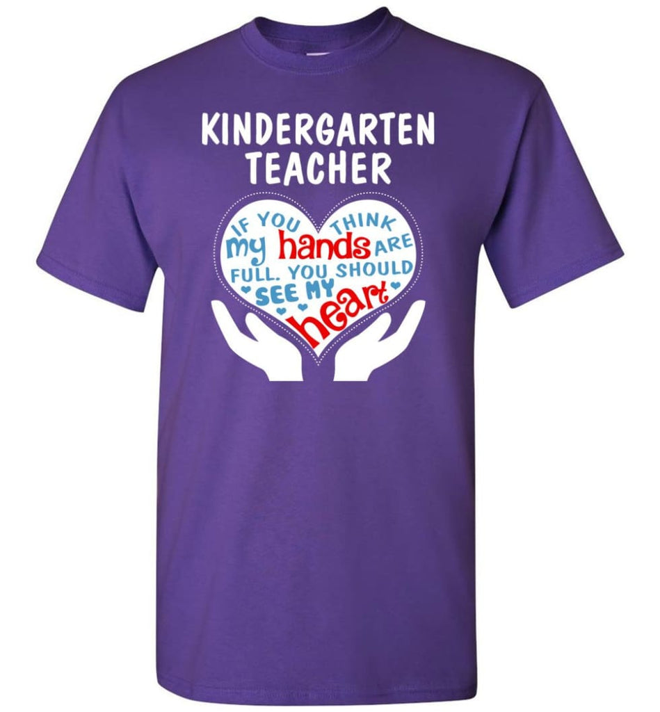 Kindergarten Teacher Shirt Kindergarten Teacher Gifts - Short Sleeve T-Shirt - Purple / S