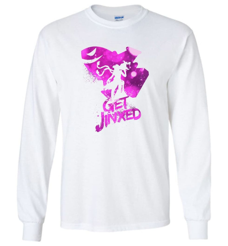 League video game Legends Get Jinxed T shirt for Lol Fans - Long Sleeve T-Shirt - White / M