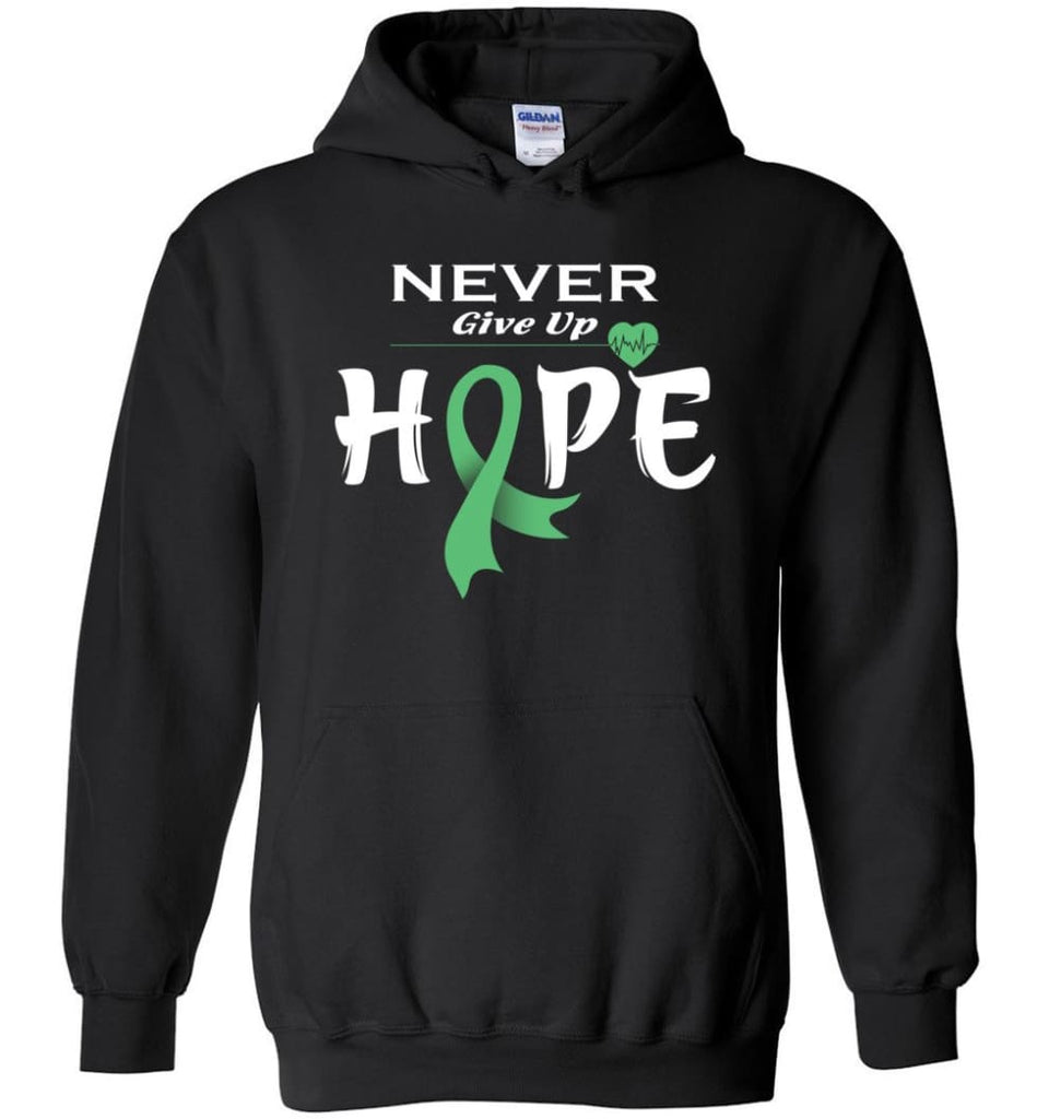 Liver Cancer Awareness Never Give Up Hope Hoodie - Black / M