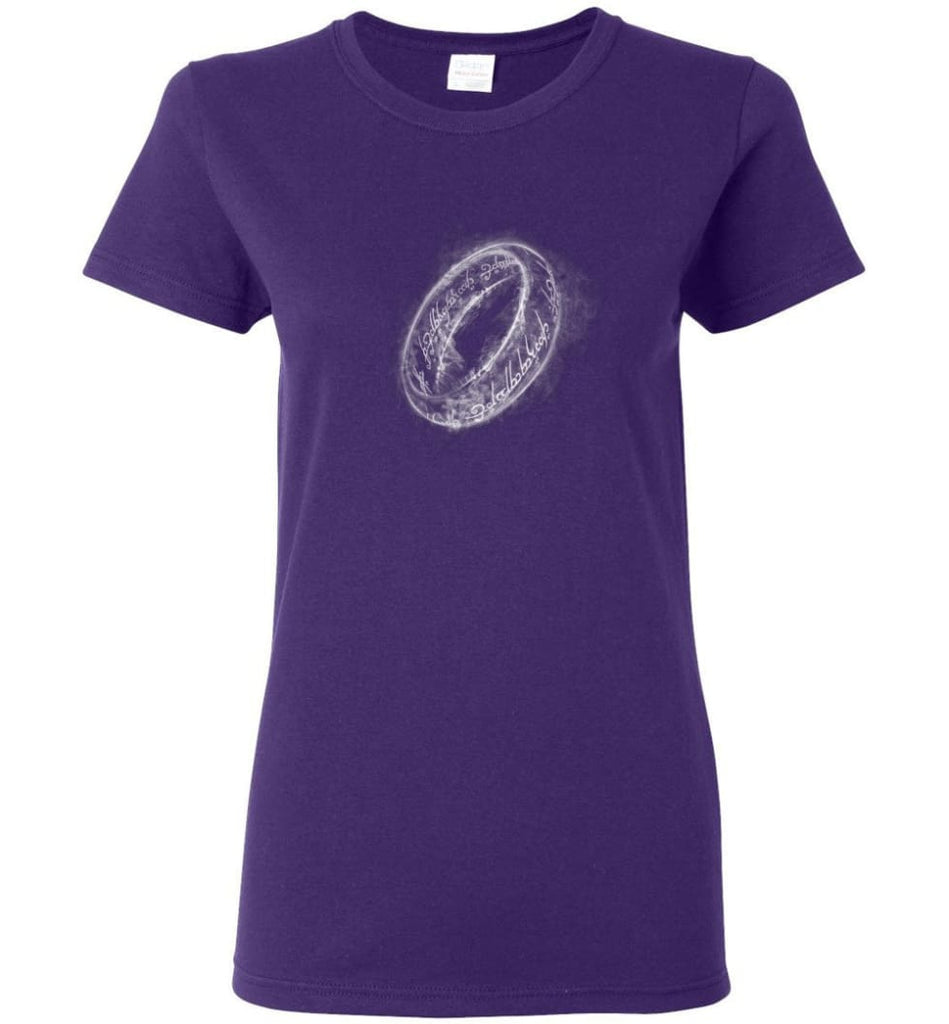 Lord of the Rings Shirt One Ring Shirt Smoky Ring - Women T-shirt - Purple / M