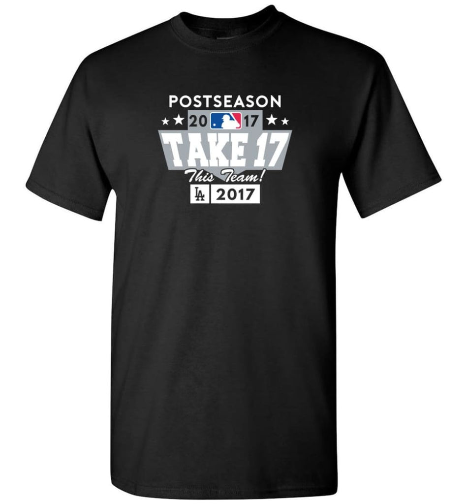 Los Angeles Dodgers Majestic Royal 2017 Postseason Participant Authentic Collection T Shirt T-Shirt - Black / S