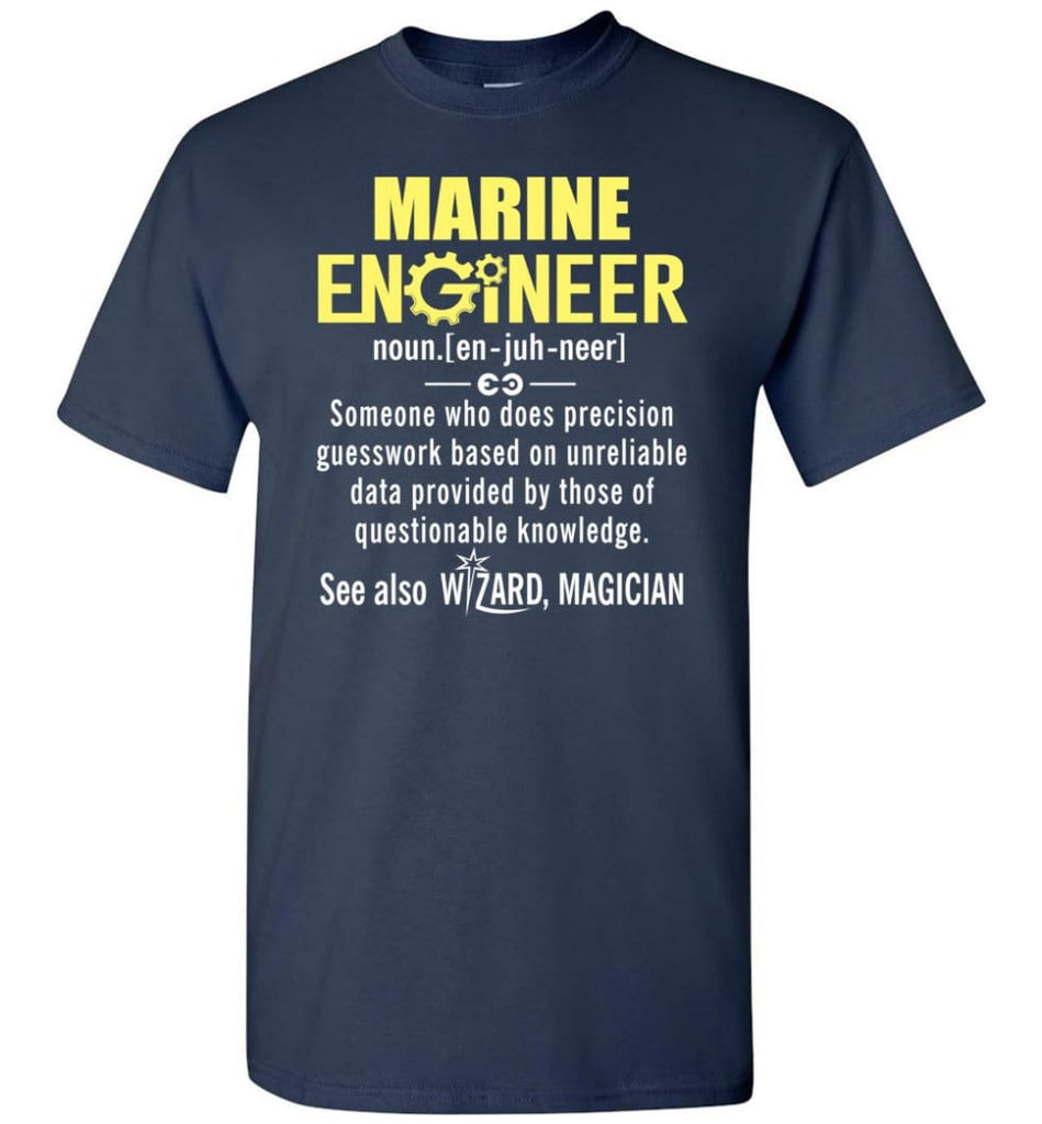 Marine Engineer Definition - Short Sleeve T-Shirt - Navy / S