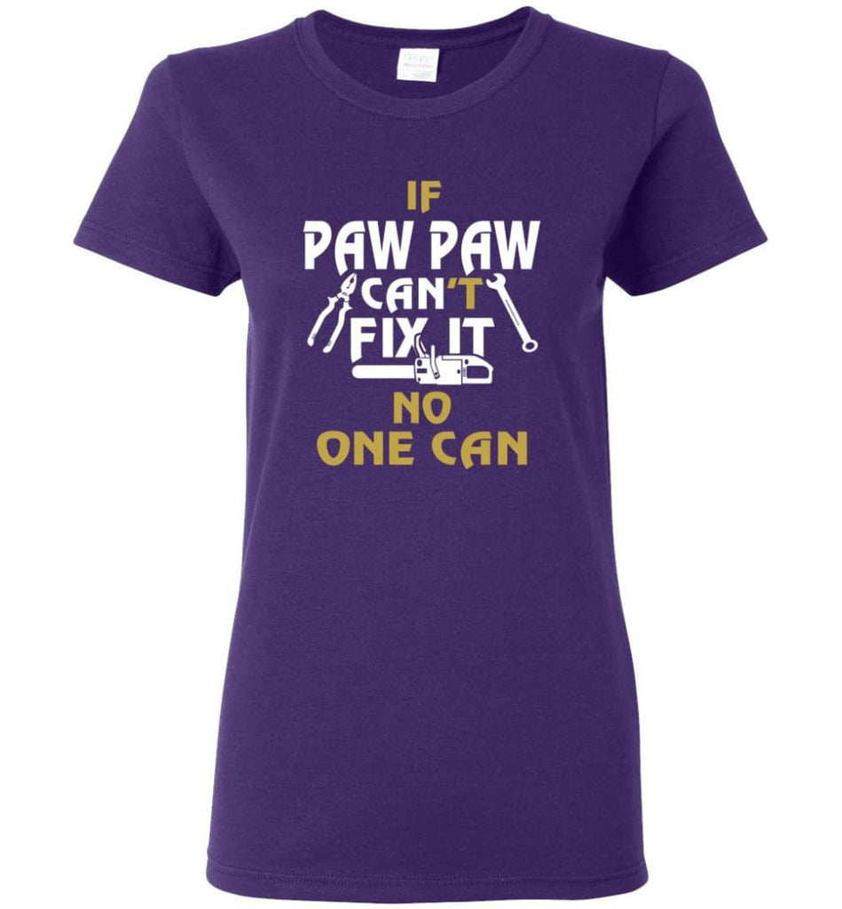 Mechanic Shirt I Love Paw Paw Best Gift For Father’s Day Women Tee - Purple / M
