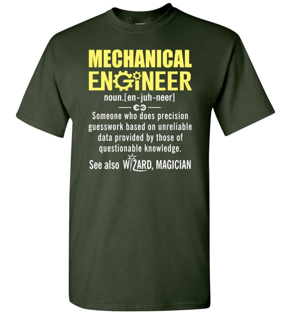 Mechanical Engineer Definition - Short Sleeve T-Shirt - Forest Green / S