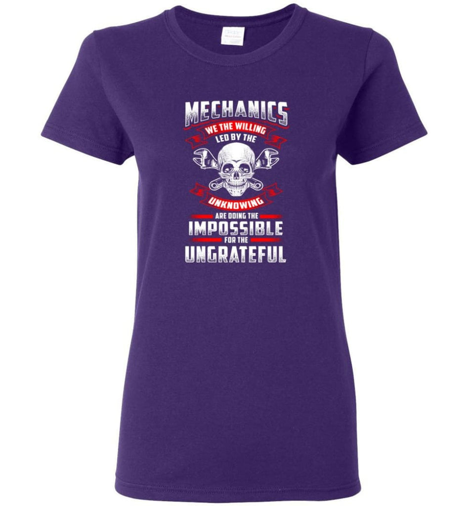 Mechanics We The Willing Leg By The Inknowing Women Tee - Purple / M
