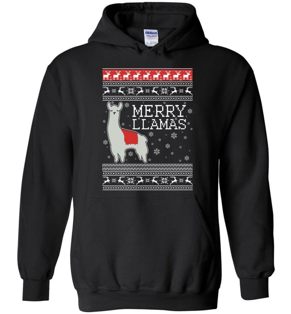 Merry Llamas Holiday Sweatshirt Merry Llamas Christmas Sweater for Men and Women Christmas Sweater Party Gifts - Hoodie