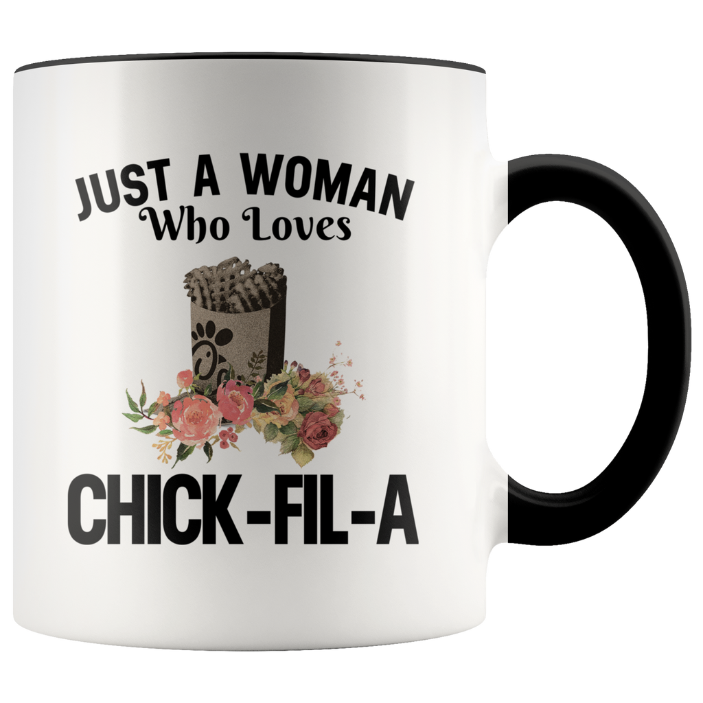 Just A Woman Who Loves Chick-Fil-A Premium Accent Mug